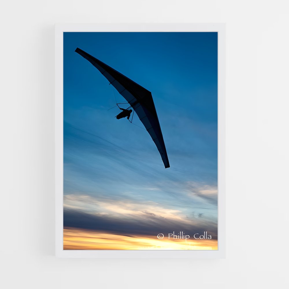 Poster Vol au Crépuscule – affiche Deltaplane (vue 3)